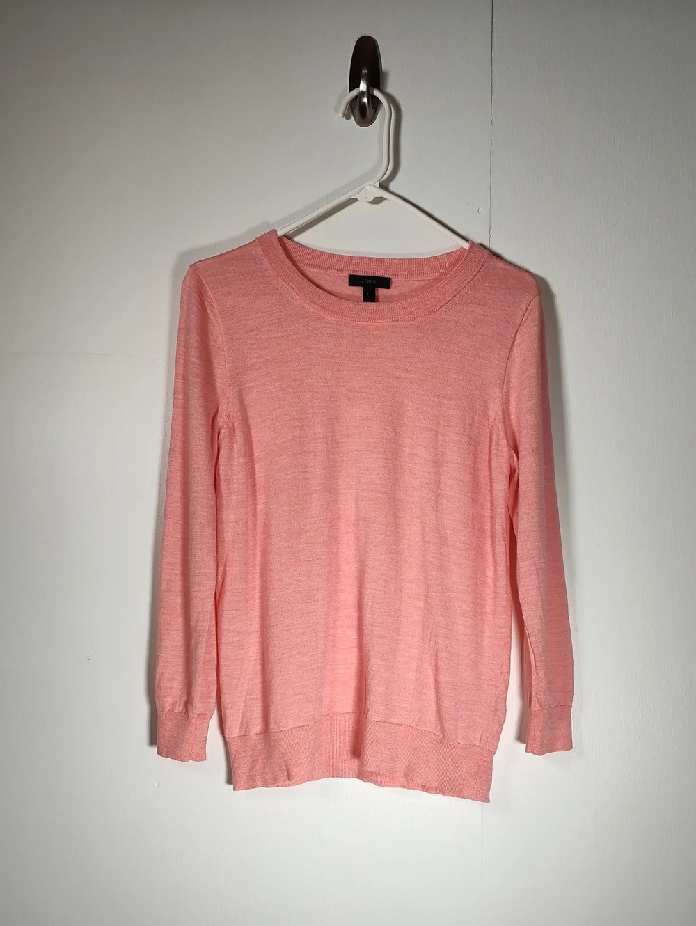 J. Crew Tippi 100% merino wool lightweight crewneck pink‎ sweater L